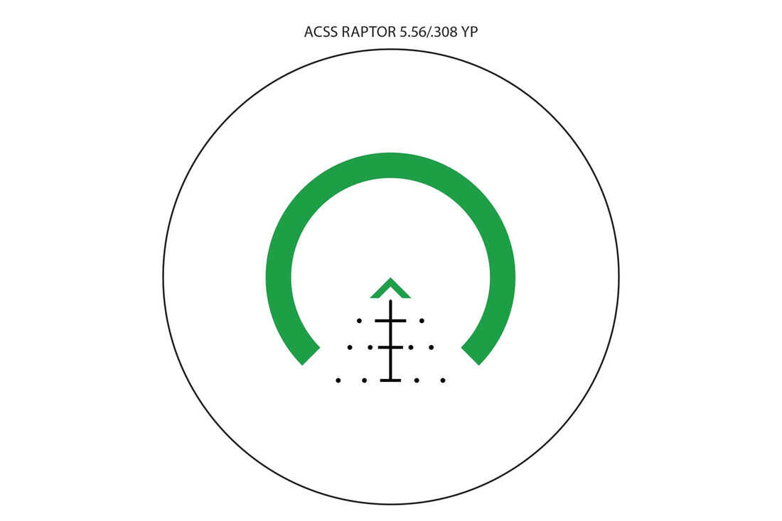 Primary Arms SLx 3X MicroPrism with Green Illuminated ACSS Raptor 5.56/.308 Reticle - Yard