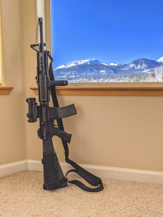 Colt AR-15A4 with a view of South Reno, Nevada